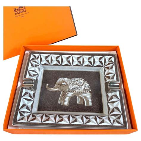 cendrier hermes vide poche elephant en porcelaine 